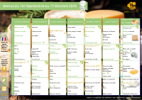 Menus scolaires du 1/09/2025 au 17/10/2025